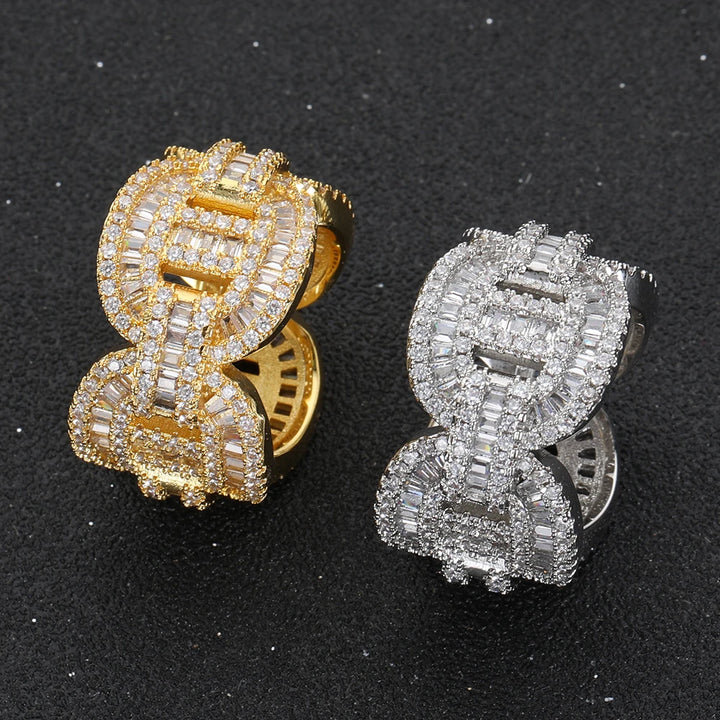 G LINK DIAMOND RING - GOLD/WHITE GOLD