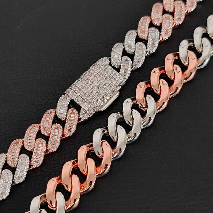 15MM CUBAN LINK BRACELET - TWO TONE