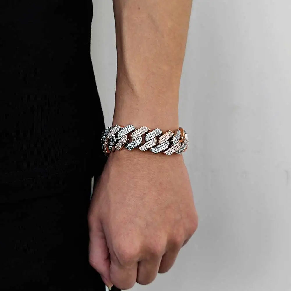 20mm Cuban Chain/Bracelet - Two Tone