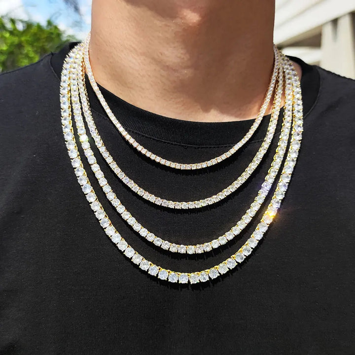 5mm Tennis Chain - Gold/White Gold