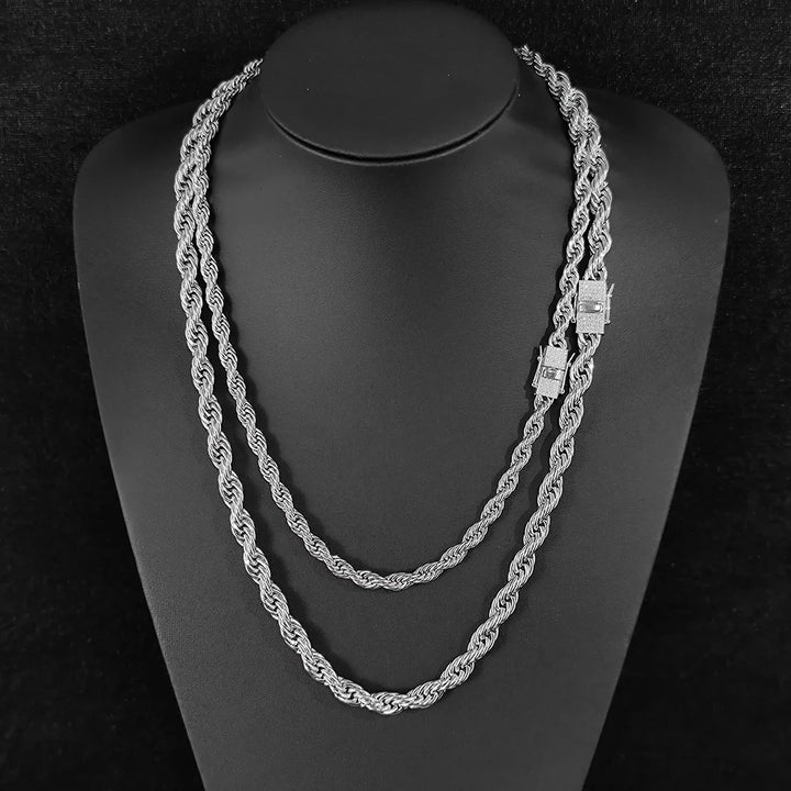 6mm Rope Chain/Bracelet - Gold/White Gold