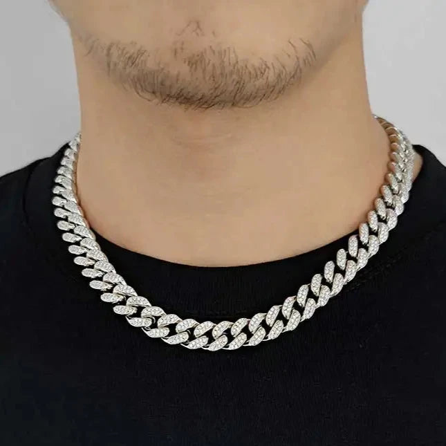 12mm ICED Cuban Chain - Gold/White Gold