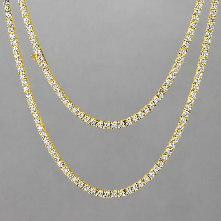 3mm Tennis Chain - Gold/White Gold