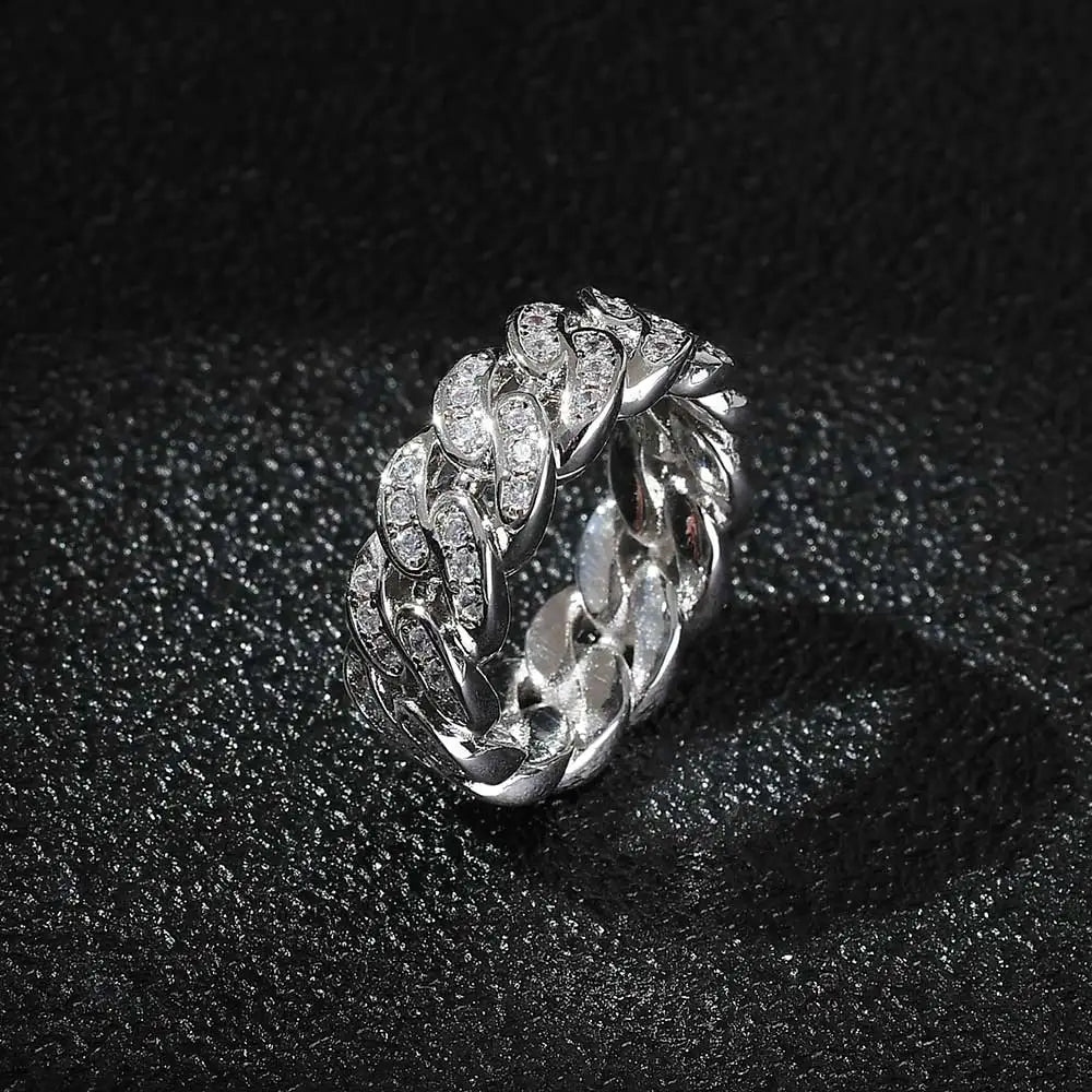 CUBAN DIAMOND RING - GOLD/WHITE GOLD