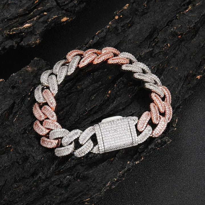 15MM CUBAN LINK BRACELET - TWO TONE