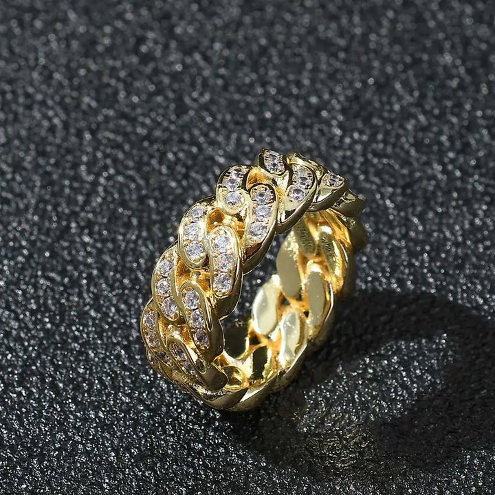 CUBAN DIAMOND RING - GOLD/WHITE GOLD