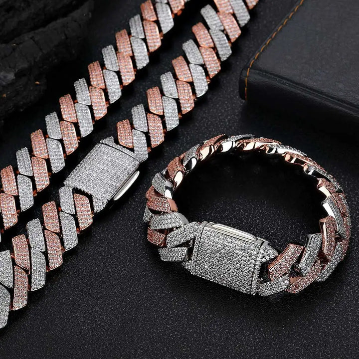 20mm Cuban Chain/Bracelet - Two Tone